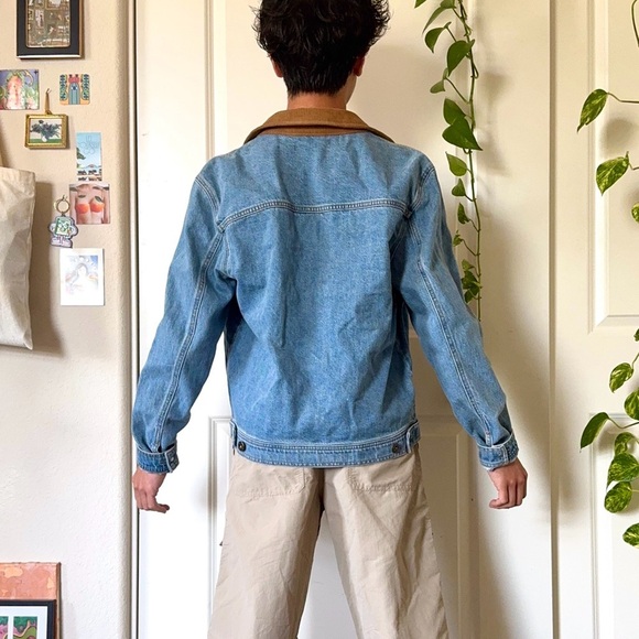 Men’s Sun + Stone Denim Trucker Jacket - Picture 3 of 6